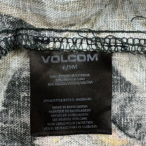 Volcom Kids One Piece in Gray and Yellow Floral - Picture 7 of 9